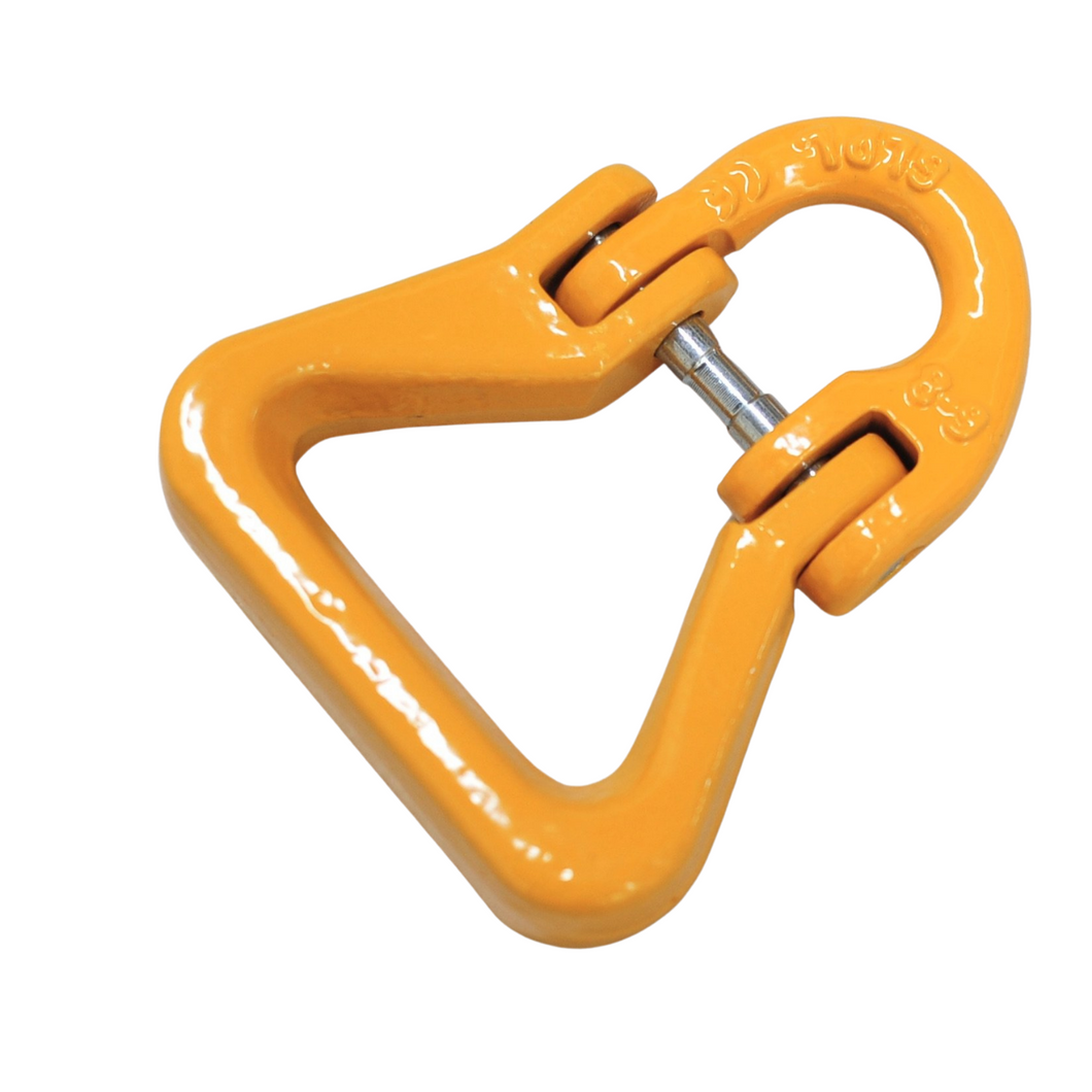 A hammerlock, a link that connects chains to other fittings when the chain link is too small. Made of high-quality alloy steel, drop forged and heat-treated for strength and flexibility. Easy to assemble and disassemble, often used to connect winch hooks to steel cable/synthetic winch rope. Consist of two separate body pieces, a tapered shaft, and a sleeve. Size: 6mm WLL: 1.12ton BS: 4.48ton (4 times of WLL) Grade: 80 (T8) Made from Quality Alloy steel Drop forged and heat treated