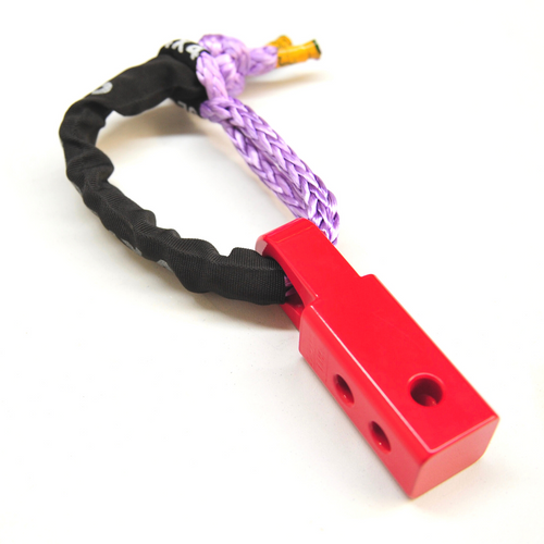 1pc*Soft Shackle (Purple diamond), Australian made  Size 10mm  Breaking Strength: 13300kg    Length: 60cm or 50cm  1pc*Soft Shackle Hitch (Pear-shaped eyelet SK+)  170mm  Breaking Strength: 20000kg    Features:  Hitch made of Aluminium Alloy T6, Light and convenient 50mm*50mm*170mm (170mm length) WLL 5000kg, Minimum Breaking test: 20000kg The hitch hole is smooth and round edge, friendly designed for Soft Shackle Can connect directly with soft shackles and D shackles