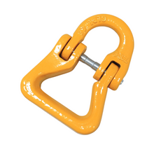 Load image into Gallery viewer, A hammerlock, a link that connects chains to other fittings when the chain link is too small. Made of high-quality alloy steel, drop forged and heat-treated for strength and flexibility. Easy to assemble and disassemble, often used to connect winch hooks to steel cable/synthetic winch rope. Consist of two separate body pieces, a tapered shaft, and a sleeve. Size: 7/8mm WLL: 2ton BS: 8ton (4 times of WLL) Grade: 80 (T8) Made from Quality Alloy steel Drop forged and heat treated