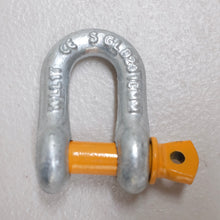 Load image into Gallery viewer, Rated Dee Shackle 1000kg 3/8“ 10mm for Trailer Safety Chain Yellow Pin