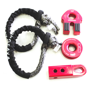 Light Weight Combo(5pcs): 19800kg Soft Shackle + G link/Flat Winch link + Snatch Ring + Soft Shackle Hitch SK+