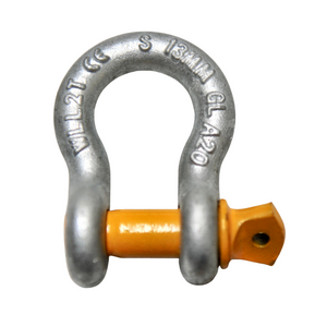 Rated Bow Shackle 2000kg 1/2" 13mm for Trailer Safety Chain Yellow Pin