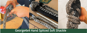 George4x4 Australian made rope lifting soft shackle spliced 
