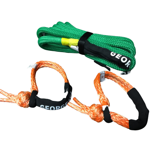 Kinetic Rope combo: 1* Kinetic Rope + 2*Soft Shackles  with/without Bag  Recovery kit