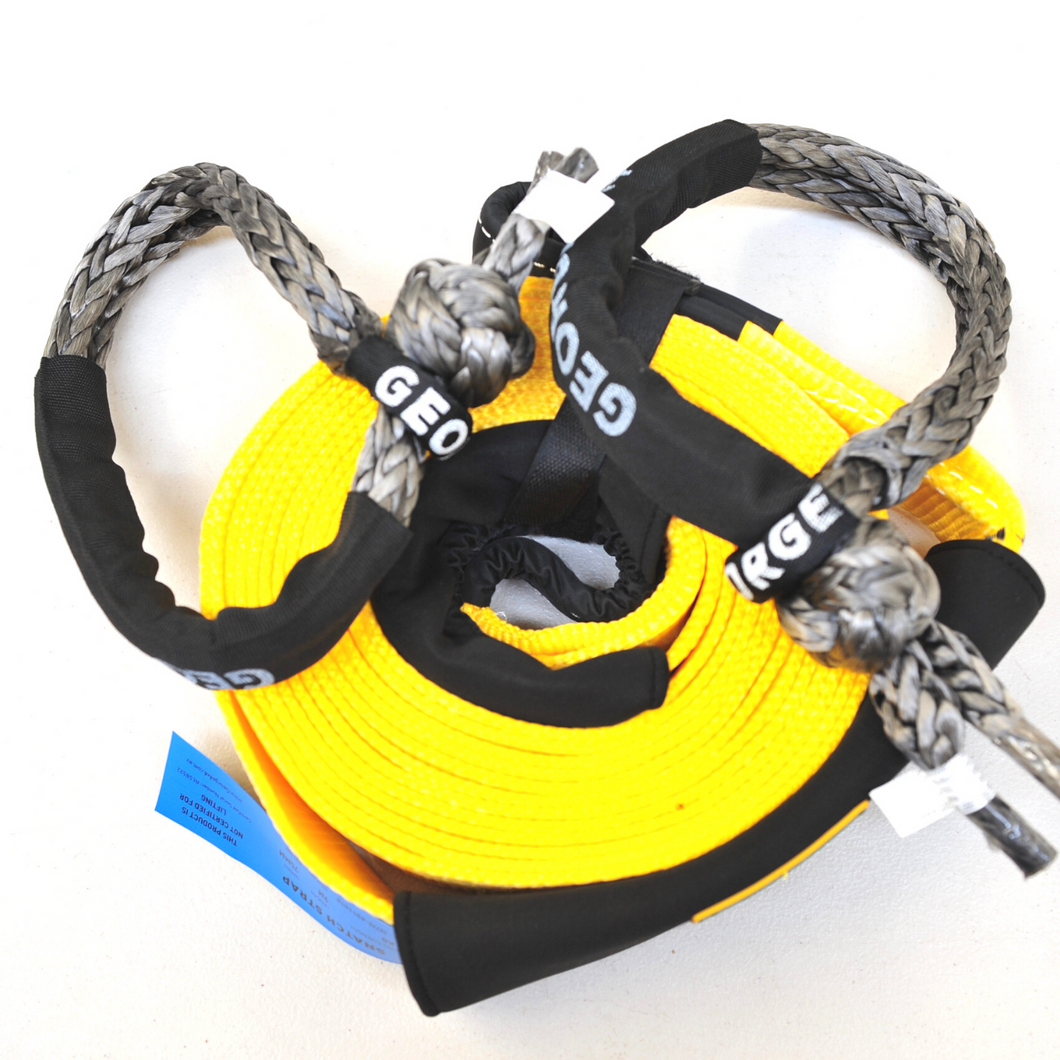 4WD Recovery Kit: Snatch Strap 11000kg + 2*Soft Shackles 19800kg