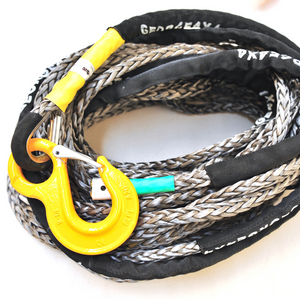 Winch Rope Silver with SS Thimble eye and Winch Hook 12mm*25m*13200kg, Australian Made, 4WD Recovery Gear 4x4 offroad