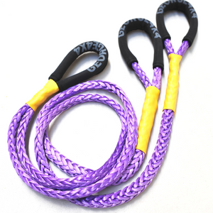 George4x4 Bridle Rope is constructed of a unique ultra-high molecular weight polyethylene material(UHMWPE), also known as Dyneema/Spectra. It is extremely high-strength and low-stretch. Description:  UV resistant, waterproof and more durable Very light, can float in water Both ends have protective sleeves and one fixed eyelet in the middle Australian-made, Australian tested Features:  11mm, rated 11000kg, breaking load tested 11200kg