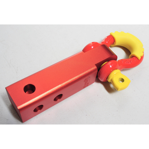 4WD Recovery kit: RED Extended Hitch Receiver 200mm*5000kg + Rated Shackle