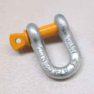 Rated Dee Shackle 1000kg 3/8“ 10mm for Trailer Safety Chain Yellow Pin