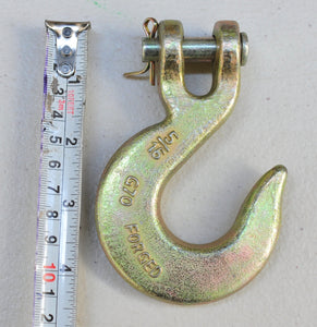 Grade 70 Clevis Slip Hook 6mm 8mm 10mm, Drop forged Heavy-Duty tie down transport winch lashing