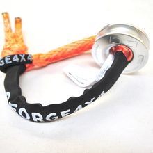 Load image into Gallery viewer, 1pc/2pcs/3pcs/4pcs*Soft Shackle (Orange or Purple diamond Knot), Australian made  Rope Size: 11mm  Breaking Strength: 15000kg    1pc*Aluminum Pulley Snatch Ring, Australian designed and NATA accredited lab tested  Inner-Outer diam: 30mm-100mm  Breaking Strength: 11000kg   Features:  Rated load 11000kg, strictly tested, no failure till 11000kg Rope running from 8mm to 14mm Solid Aluminium polished Net weight: 0.39kg, lighter and safer The soft shackle can float in water Protective sleeve fitted 