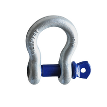 Load image into Gallery viewer, Rated Bow Shackle 2000kg 12.5mm for Trailer&#39;s Safety Chain Blue Pin