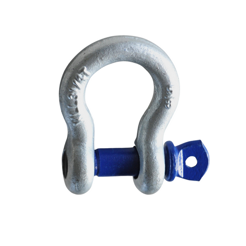 Rated Bow Shackle 2000kg 12.5mm for Trailer's Safety Chain Blue Pin