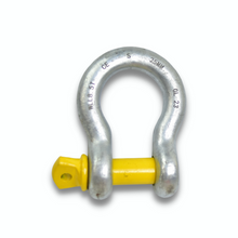 Load image into Gallery viewer, Made with High tensile steel, drop forged and heat-treated  Alloy steel oversized YELLOW PIN Hot Dipped Galv. without rust  Features:  WLL 8600kg, Breaking load 51000kg Body material 25mm (1inch), pin 28mm wide opening 42.90mm inner height: 95.5mm