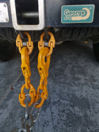 866HSH30 8mm Hammerlock + 6mm Safety Hook +  8mm Hammerlock for Trailer Safety Chain/Caravan Towing George Lifting