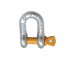 Load image into Gallery viewer, Rated Dee Shackle 1000kg 3/8“ 10mm for Trailer Safety Chain Yellow Pin