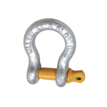 Load image into Gallery viewer, Rated Bow Shackle 1500kg 7/16&quot; 11mm for Trailer Safety Chain Yellow Pin