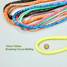Load image into Gallery viewer, GEROGE4x4 HMPE Ropes can be used as Electric Winch ropes, Hand Winch ropes, Wakeboarding ropes, Tow or Towing ropes, Mooring ropes, Yacht ropes, Ropes for aviation, Ropes for works in forests, Ropes for rescue services, Ropes for energy industry and many other...  George4x4 HMPE rope is sold per Meter   Features:   High strength-to-weight ratio  Stronger than steel wire  High UV resistance  Floats and does not absorb water  Low stretch  Easy to splice 