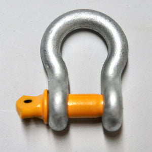 Rated Bow Shackle 2000kg 1/2" 13mm for Trailer Safety Chain Yellow Pin