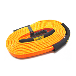To rescue a vehicle stuck in sand or mud, use a snatch strap, which can stretch 10-20% under load and stores kinetic energy. George4x4 snatch straps are made of top quality 100% nylon Highly elastic that can be elongated up to 20% UV-resistant, waterproof and more durable Both ends have reinforced eyelets Comes with 2pcs removable sleeves. 17000kg*9m. It is designed for heavy-duty trucks or big rigs with a caravan.