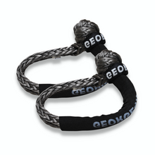 Load image into Gallery viewer, Australian Made Soft Shackle 22000kg Button Knot, Stronger and Better Knot. length 60cm 65cm and 70cm, use for heavy Duty Truck 4x4 Snatch Strap and Kinetic rope. Button knot Soft Shackle*1pc / 2pcs Hand spliced in Australia, Tested by NATA-accredited lab Super lightweight, can float in water UV-resistant, waterproof and more durable Protective sleeve fitted