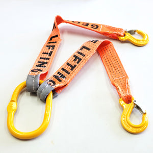Towing V Bridle Straps 700mm with Master Oblong Link + Eye hook Car Carrying Tow Truck accessories