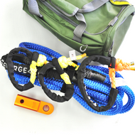 K089SSY45SHSSO65-4WD Recovery 6PCS kit: Kinetic Rope 8600kg + 2*Soft Shackles 13300kg + Soft Shackle 15000kg + Soft Shackle Hitch (SK) + Bag