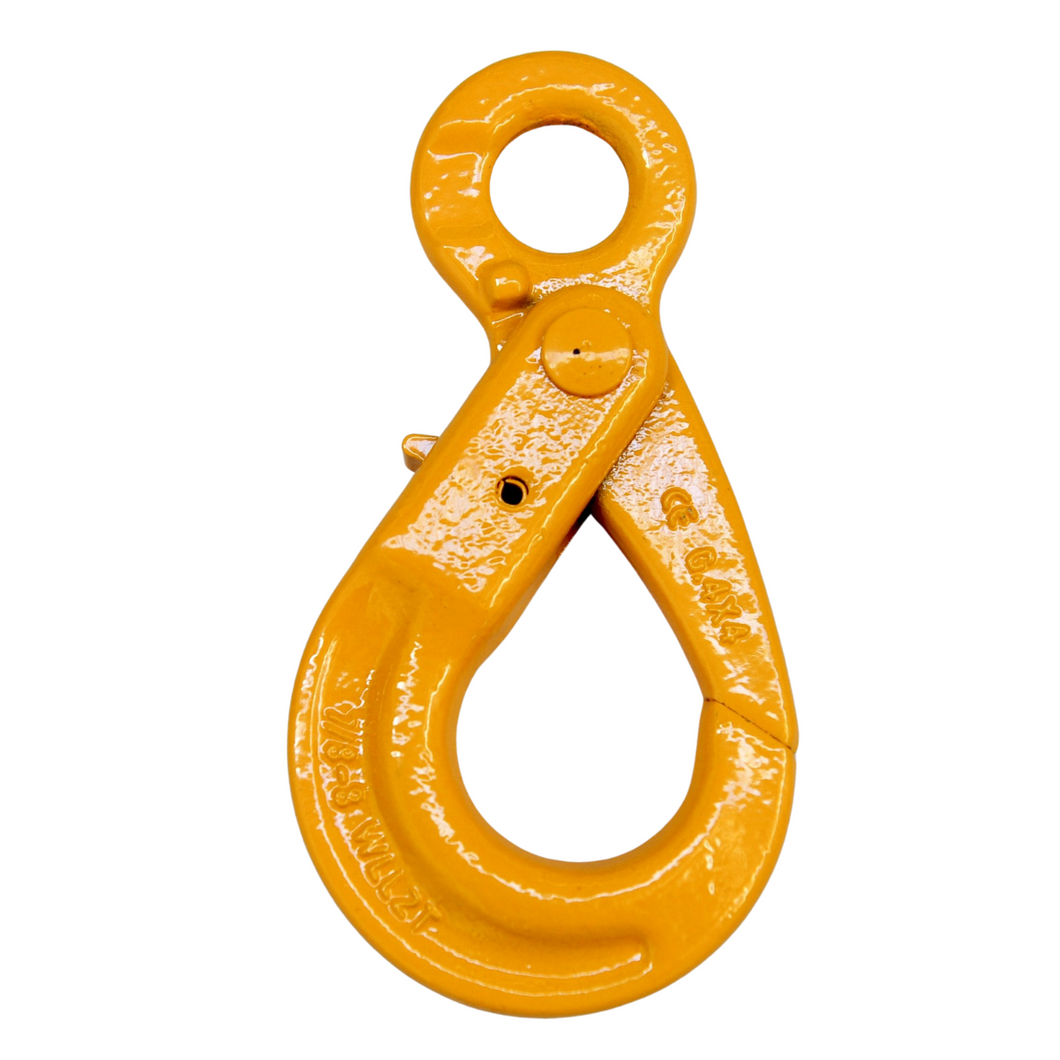 Self Locking Safety Hook 7/8mm WLL 2.0ton Eye Type, Grade 80 Chain Lifting Sling