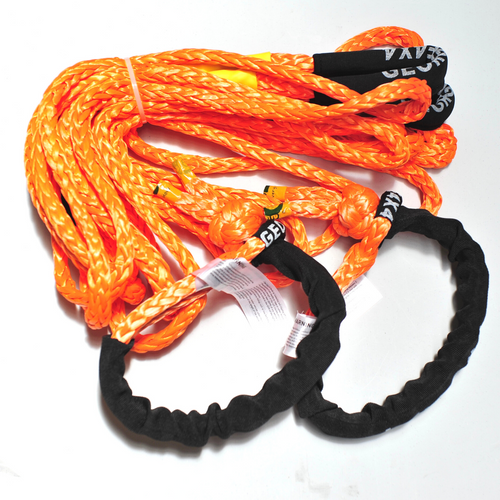 4WD Recovery Kit: 1*11mm*11000kg Winch Extension Tow Rope + 2*Soft Shackles 15000kg