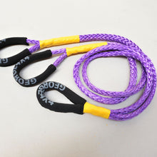 Load image into Gallery viewer, George4x4 Bridle Rope is constructed of a unique ultra-high molecular weight polyethylene material(UHMWPE), also known as Dyneema/Spectra. It is extremely high-strength and low-stretch. Description:  UV resistant, waterproof and more durable Very light, can float in water Both ends have protective sleeves and one fixed eyelet in the middle Australian-made, Australian tested Features:  11mm, rated 11000kg, breaking load tested 11200kg