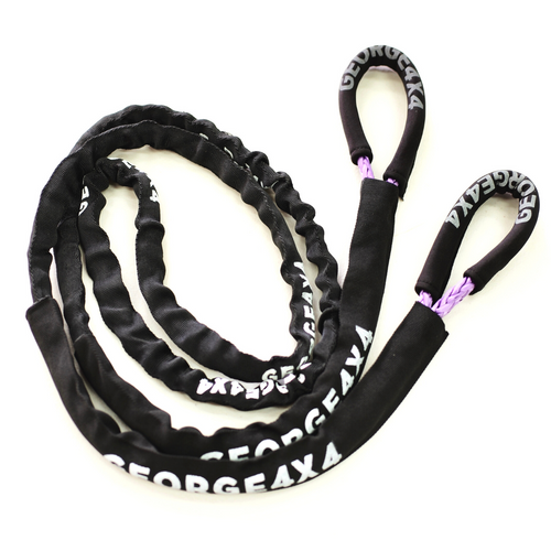 George4x4 Bridle Rope is constructed of a unique ultra-high molecular weight polyethylene material(UHMWPE), It is extremely high-strength and low-stretch. This Bridle rope has been fully sheathed into one piece, can be used as a tree trunk protector and extension for kinetic rope or snatch strap.  UV resistant, waterproof and more durable Very light, can float in water Both ends have protective sleeves and are fully sheathed Australian-made, Australian tested  11mm, Minimum Breaking force rated 11000kg