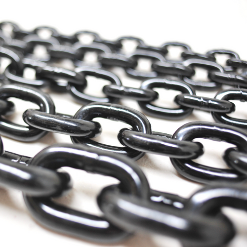 Grade 80 Lifting Chain, Alloy Steel T8, Black Coating. Rigging gear