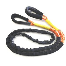 Load image into Gallery viewer, George4x4 Bridle Rope is constructed of a unique ultra-high molecular weight polyethylene material(UHMWPE), It is extremely high-strength and low-stretch. This Bridle rope has been fully sheathed into one piece, can be used as a tree trunk protector and extension for kinetic rope or snatch strap.  UV resistant, waterproof and more durable Very light, can float in water Both ends have protective sleeves and are fully sheathed Australian-made, Australian tested  11mm, Minimum Breaking force rated 11000kg