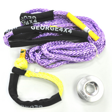 Load image into Gallery viewer, George4x4 4WD Lightweight Recovery Kit includes 1pc*Extension Towing Rope Australian made 10m Breaking: 9500kg. 1pc*Soft Shackle, Australian made 60cm Breaking: 13300kg. 1pc*Aluminum Pulley Snatch Ring, Australian designed and NATA accredited lab tested Running rope: 8mm-14mm. Lightweight, safer and more durable in every way.