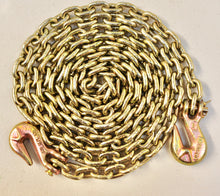 Load image into Gallery viewer, Grade 70 Chain with hooks at both ends, G70 Tie down 6mm LC2300kg for Transport Lashing