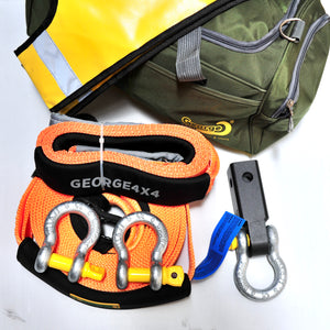 4WD Recovery kit BASIC: 8000kg Snatch Strap + 3*Rated Shackles + Tow Bar(Al) + Equaliser +Damper/ Safety Blanket +Bag