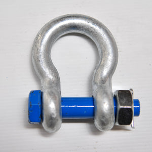 Rated Bolt Shackle 3200kg Grade S Bow type with Safety pin and nut blue pin safety factor 6:1 Rigging Lifting