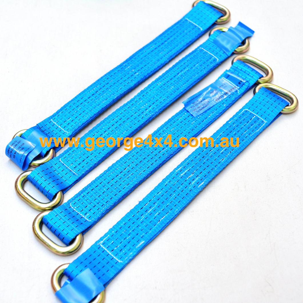 George Lifting Carrying Strap Links, Webbing with Metal Ring Wheel Lashing