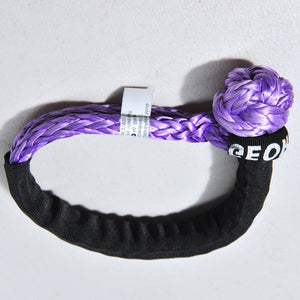 Soft Shackles are an alternative to steel shackles, made of Synthetic rope (well known as Dyneema/ spectra etc). Lighter, Stronger, and more flexible. Hand spliced in Australia, Tested by NATA-accredited lab can float in water UV-resistant, waterproof and more durable Protective sleeve fitted
