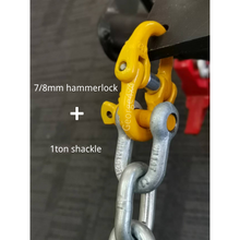 Load image into Gallery viewer, Hammerlock + D Shackle for Trailer Safety Chain/Caravan Towing by George4x4 George Lifting