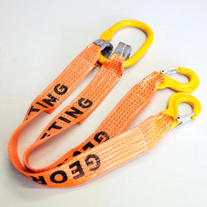 Towing V Bridle Straps 500mm with Master Oblong link + Eye hook Car Carrying Tow Truck accessories