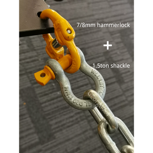 Hammerlock + D Shackle for Trailer Safety Chain/Caravan Towing by George4x4 George Lifting