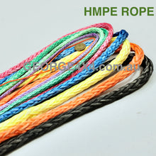 Load image into Gallery viewer, GEROGE4x4 HMPE Ropes can be used as Electric Winch ropes, Hand Winch ropes, Wakeboarding ropes, Tow or Towing ropes, Mooring ropes, Yacht ropes, Ropes for aviation, Ropes for works in forests, Ropes for rescue services, Ropes for energy industry and many other...  George4x4 HMPE rope is sold per Meter   Features:   High strength-to-weight ratio  Stronger than steel wire  High UV resistance  Floats and does not absorb water  Low stretch  Easy to splice 