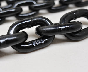Grade 80 Lifting Chain, Alloy Steel T8, Black Coating. Rigging gear