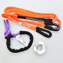 Load image into Gallery viewer, 4WD Recovery Kit: 11000kg Orange/Purple Bridle (equalizer) Rope + Soft shackle + Snatch Ring