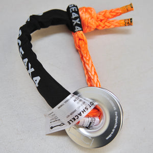 1pc/2pcs/3pcs/4pcs*Soft Shackle (Orange or Purple diamond Knot), Australian made  Rope Size: 11mm  Breaking Strength: 15000kg    1pc*Aluminum Pulley Snatch Ring, Australian designed and NATA accredited lab tested  Inner-Outer diam: 30mm-100mm  Breaking Strength: 11000kg   Features:  Rated load 11000kg, strictly tested, no failure till 11000kg Rope running from 8mm to 14mm Solid Aluminium polished Net weight: 0.39kg, lighter and safer The soft shackle can float in water Protective sleeve fitted 