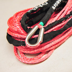 Winch Rope with SS Thimble Eye, 8mm*26m*5800kg, Australian Made, 4WD Recovery Gear 4x4 offroad