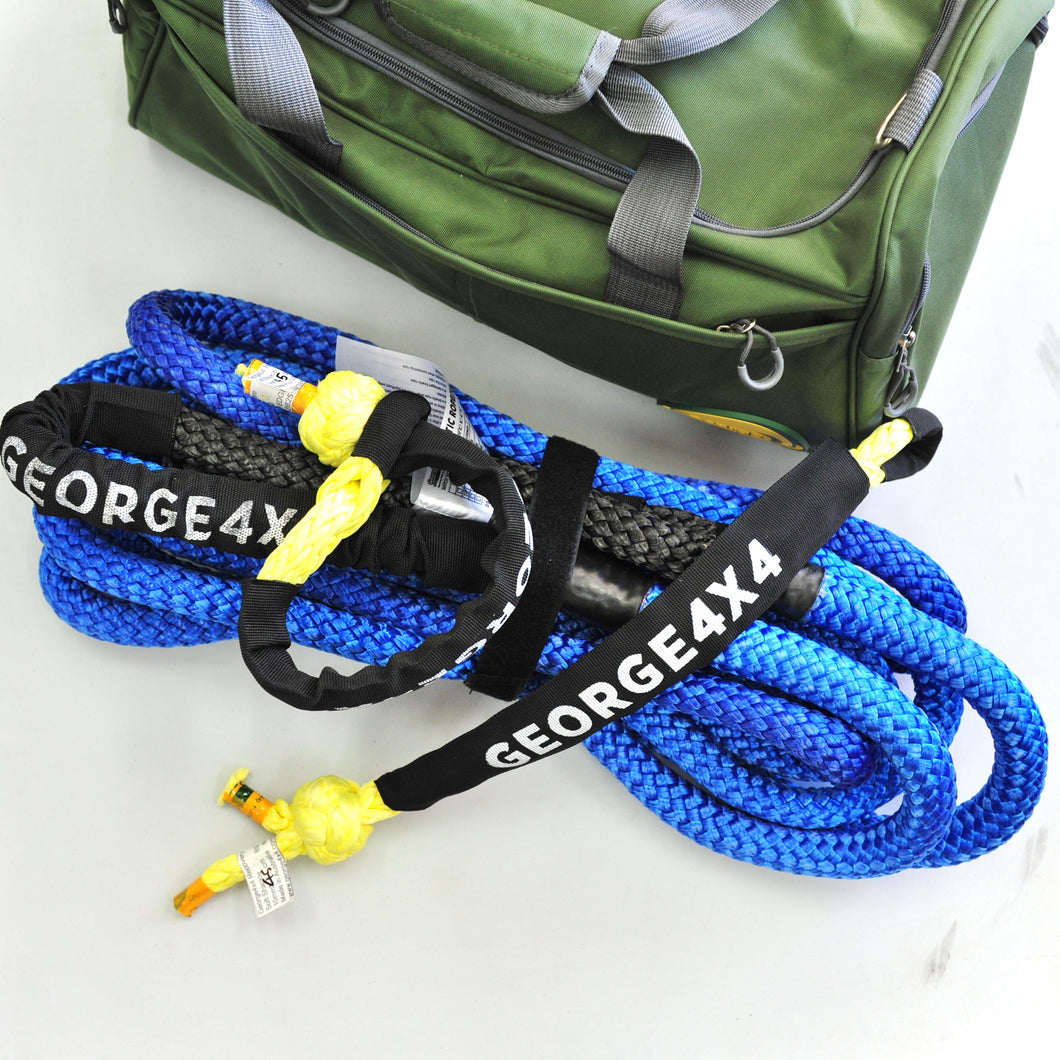 K089SSY45-4WD Recovery kit: Kinetic Rope 8600kg + 2*Soft Shackles + Bag
