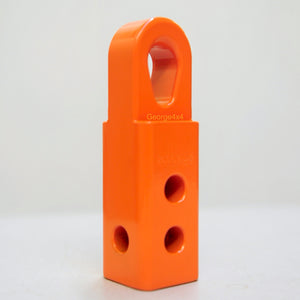 1pc*Soft Shackle (Silver diamond), Australian made  12mm*70cm ( total length 70cm, 32cm when closed as a shackle)  Breaking Strength: 19800kg    1pc*Soft Shackle Hitch (Orange)  170mm (50mm*50mm)  Breaking Strength: 20000kg    Features:  Hitch made of Aluminium Alloy T6, Light and convenient 50mm*50mm*170mm (170mm length) WLL 5000kg, Minimum Breaking test: 20000kg Hitch hole is smooth and round edge, friendly designed for Soft Shackle Extra large hole, perfectly matches 12mm silver soft shackle