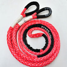 Load image into Gallery viewer, George4x4 Bridle Rope is constructed of a unique ultra-high molecular weight polyethylene material(UHMWPE), also known as Dyneema/Spectra. It is extremely high-strength and low-stretch. Description:  UV resistant, waterproof and more durable Very light, can float in water Both ends have protective sleeves and one sliding sleeve on the middle Australian-made, Australian tested Features:  14mm, rated 18000kg Visible colour-red